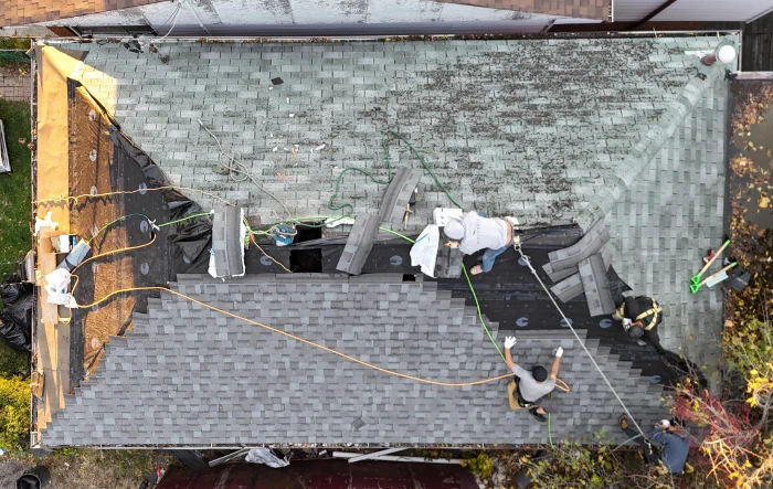 Completed roofing project